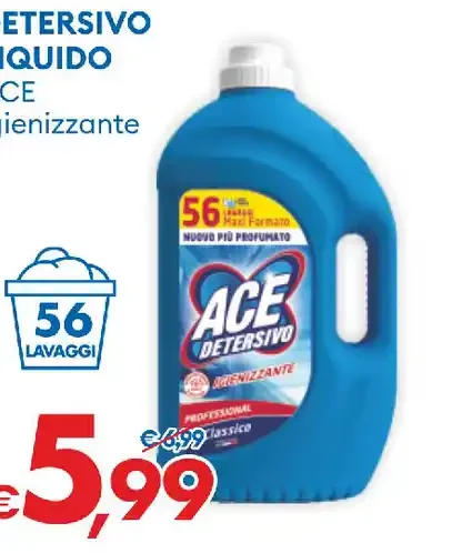 Detersivo liquido Ace igienizzante