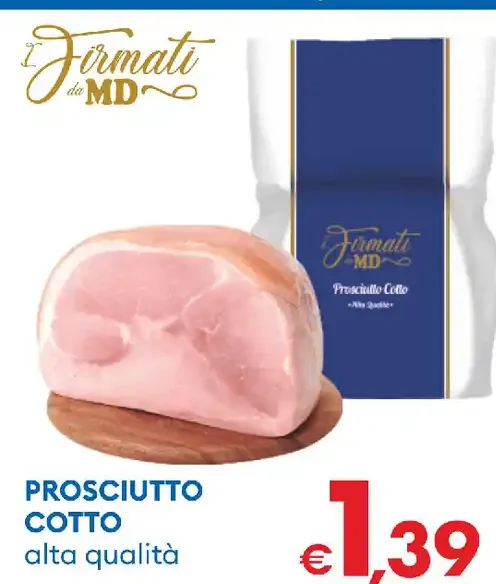 Prosciutto cotto alta qualità