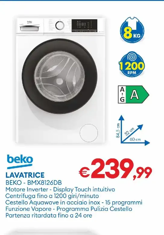 Lavatrice Beko BM3W8126DB