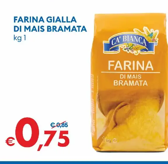 Farina gialla di mais bramata