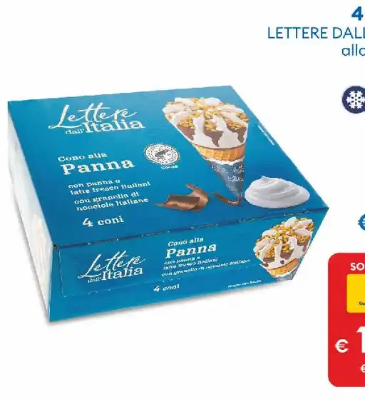Coni lettere dall'Italia alla panna