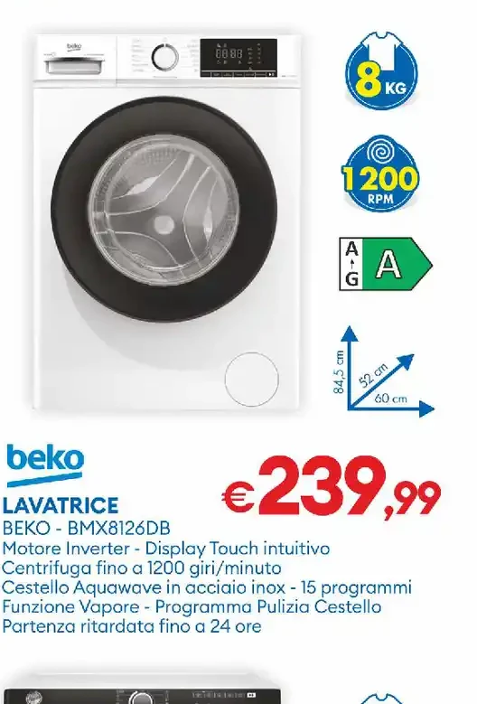 Lavatrice Beko B5WMB8126DB