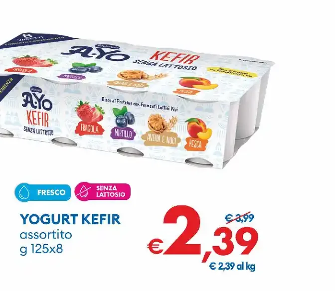 Yogurt kefir assortito