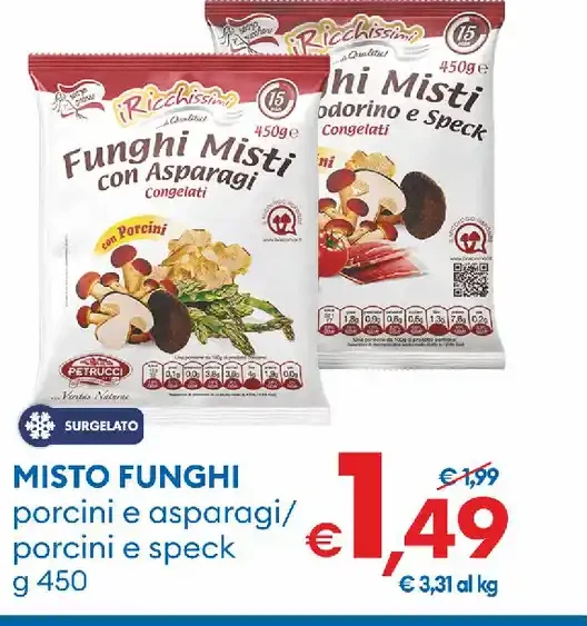 Misto funghi con asparagi