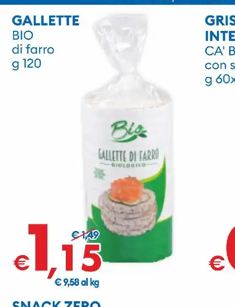Gallette bio di farro