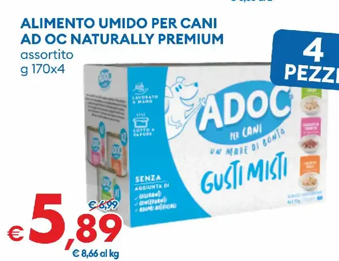 Alimento umido per cani Adoc