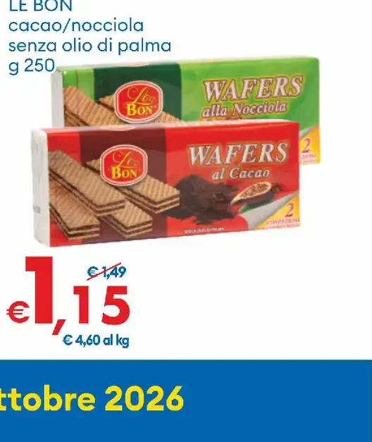 Wafer cacao/nocciola