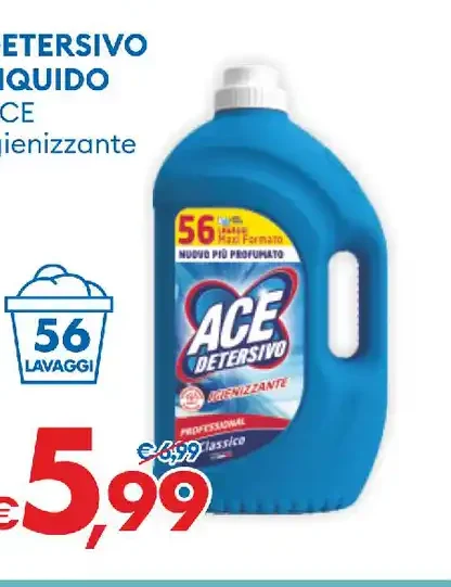 Detersivo liquido Ace igienizzante