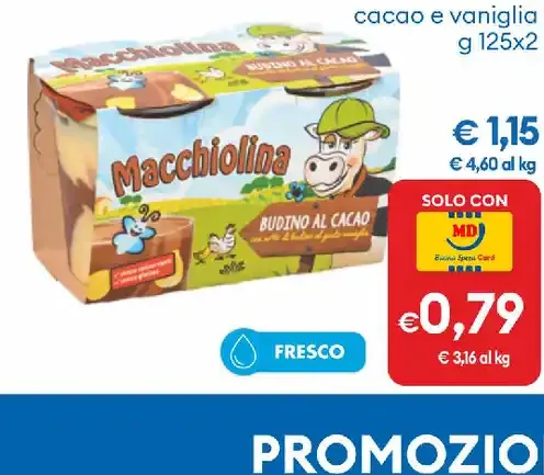 Budino cacao e vaniglia