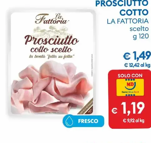 Prosciutto cotto scelto