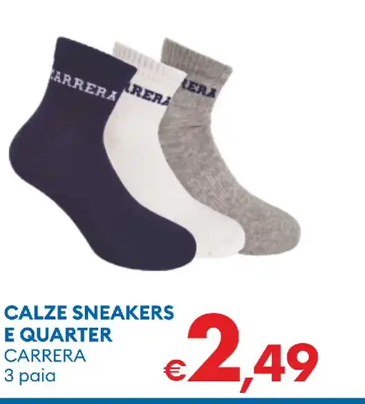 Calze sneakers e quarter