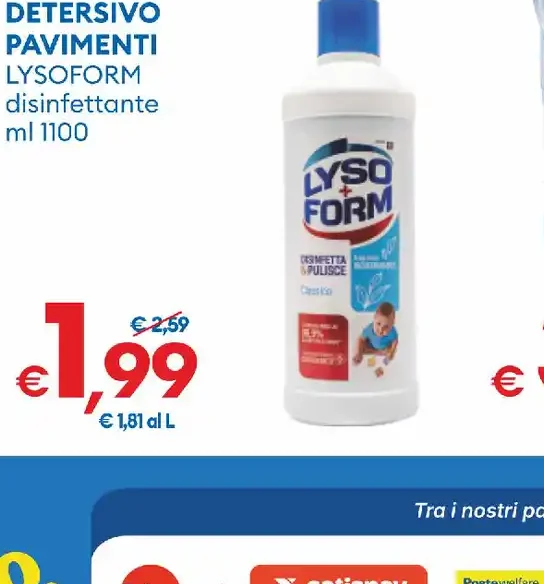 Detersivo pavimenti Lysoform