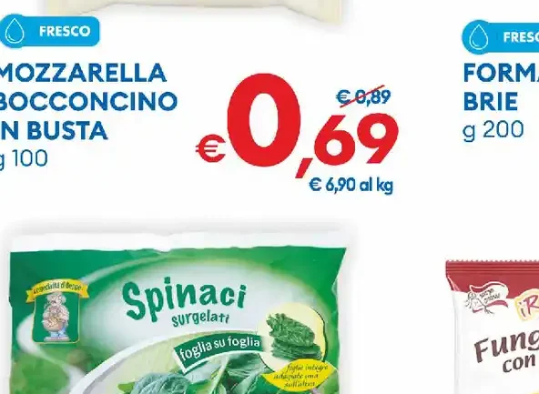 Mozzarella bocconcino in busta