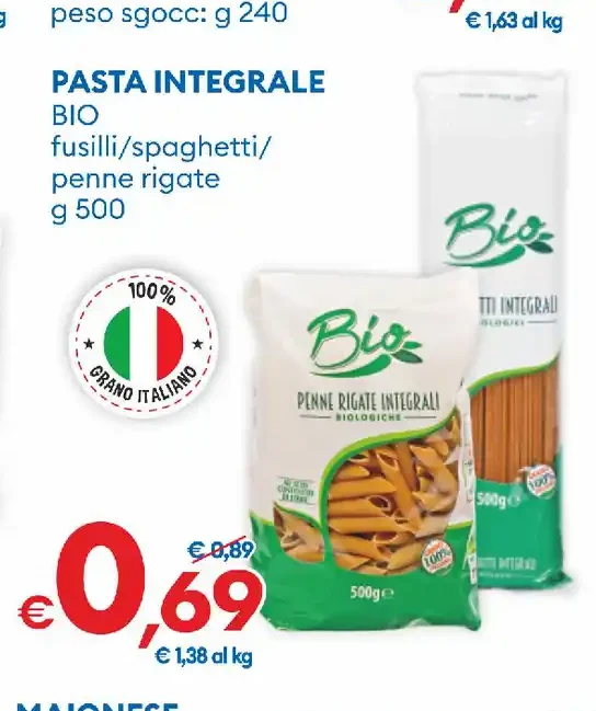 Pasta integrale bio