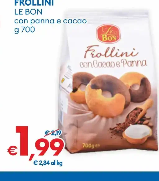 Frollini con cacao e panna