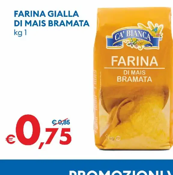 Farina gialla di mais bramata