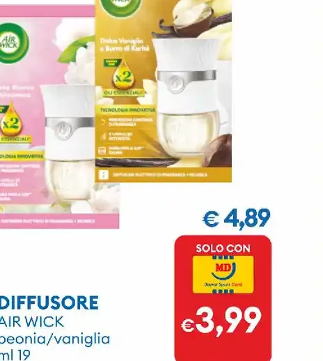 Diffusore Air Wick peonia/vaniglia