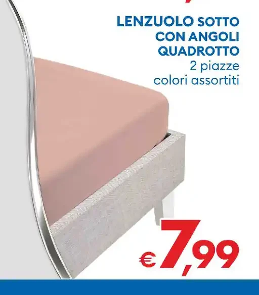 lenzuolo sotto con angoli quadro