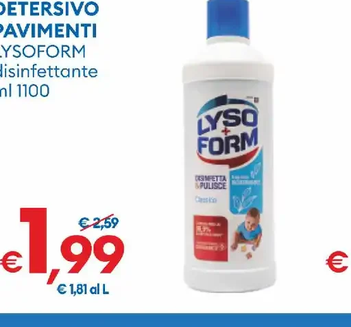 Detersivo pavimenti Lysoform