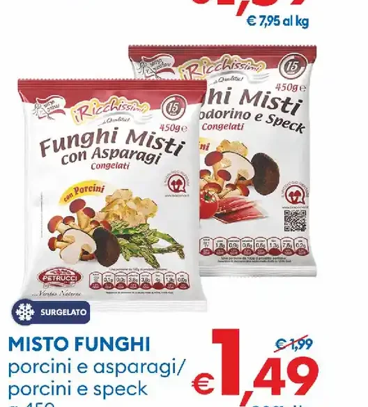 Misto funghi con asparagi