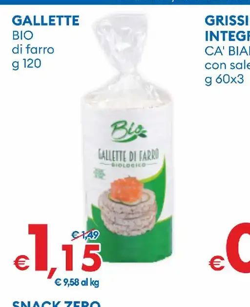 Gallette bio di farro