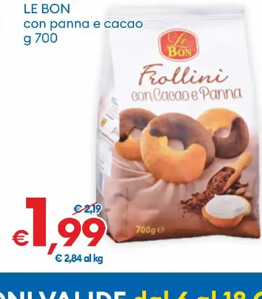 Frollini cacao e panna