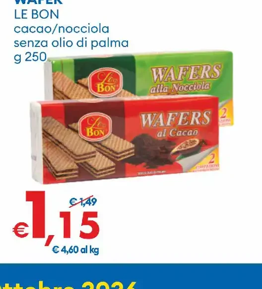 Wafer cacao/nocciola