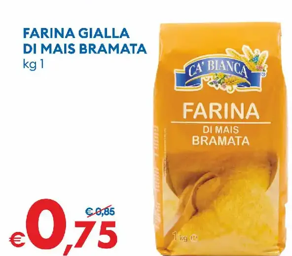 Farina gialla di mais bramata