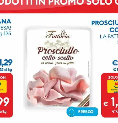 Prosciutto cotto scelto