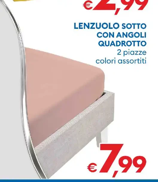 lenzuolo sotto con angoli quadrotto