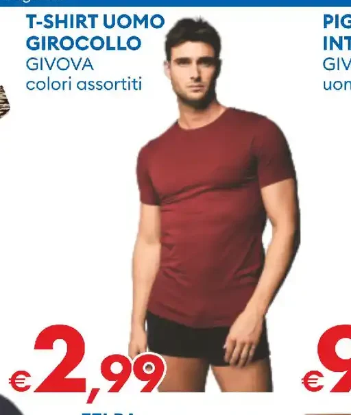 t-shirt uomo girocollo