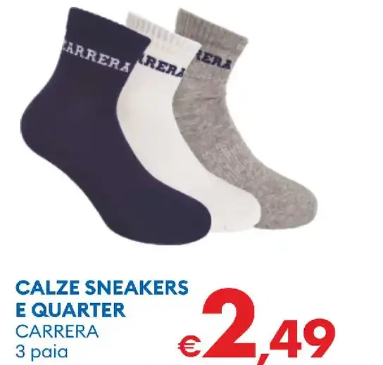 calze sneakers e quarter