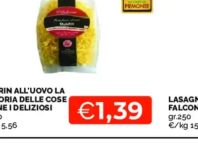 Tajarin all'uovo La Fattoria delle cose buone e deliziosi