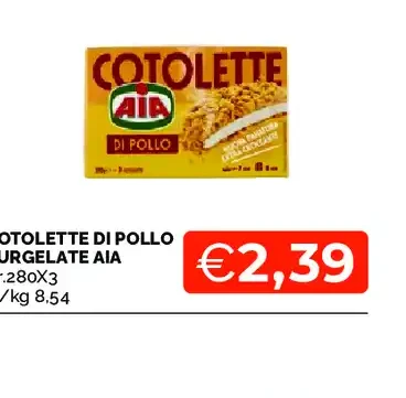 Cotolette di pollo surgelate AIA