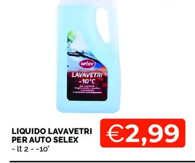 Liquido lavavetri per auto Selex