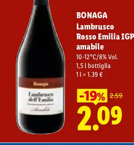 Lambrusco Rosso Emilia IGP amabile
