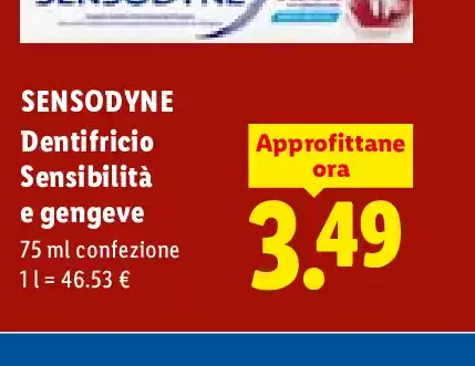 Dentifricio Sensibilità e gengive