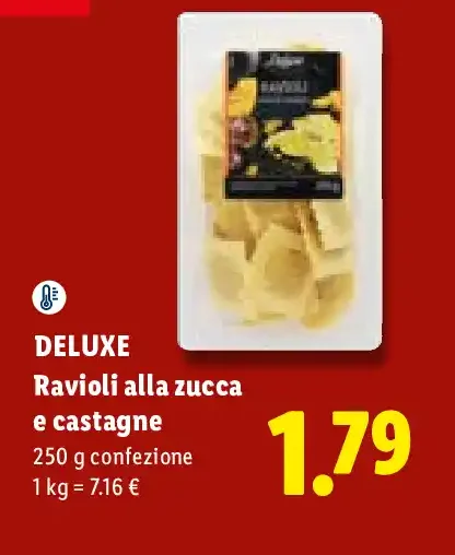 Ravioli alla zucca e castagne