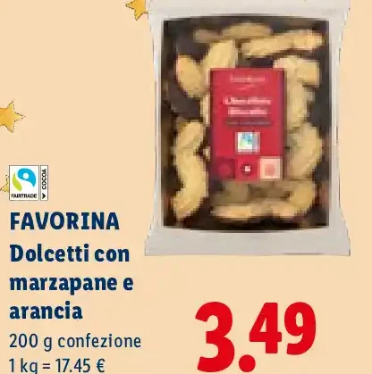 Dolcetti con marzapane e arancia