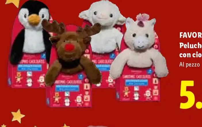 Peluche con cioccolato