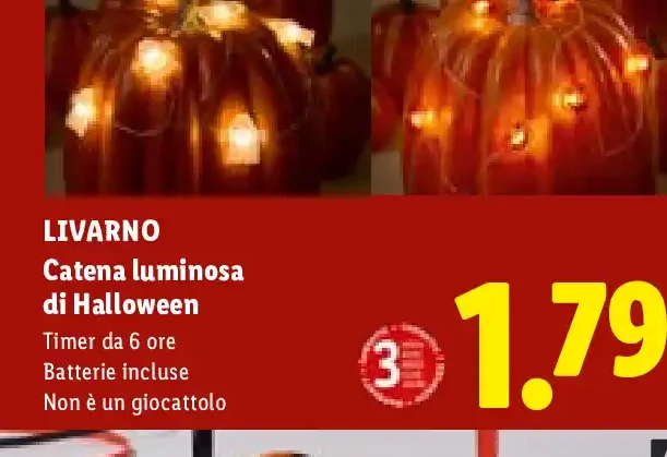 Catena luminosa di Halloween