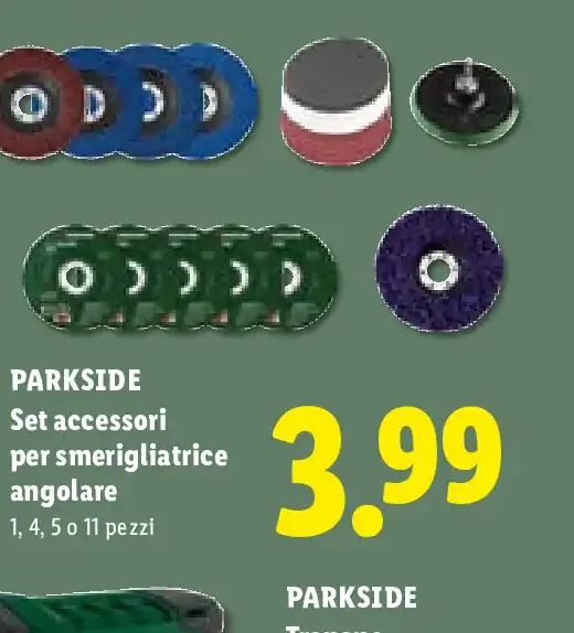 Set accessori per smerigliatrice angolare
