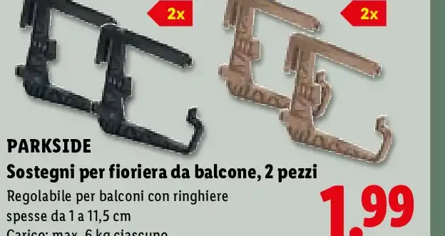 Sostegni per fioriera da balcone