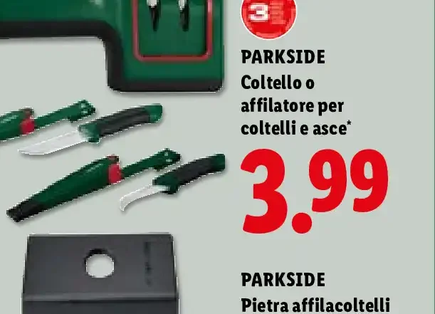 Coltello o affilatore per coltelli e asce