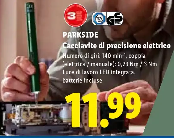 Cacciavite di precisione elettrico