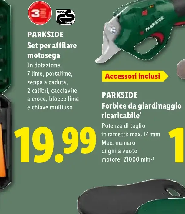 Set per affilare motosega