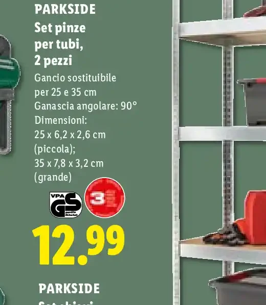 Set pinze per tubi