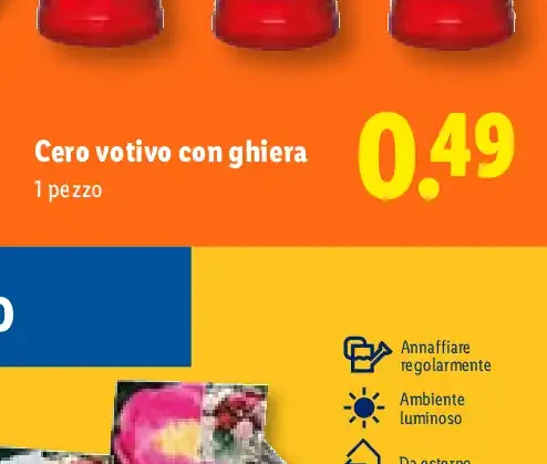 Cero votivo con ghiera