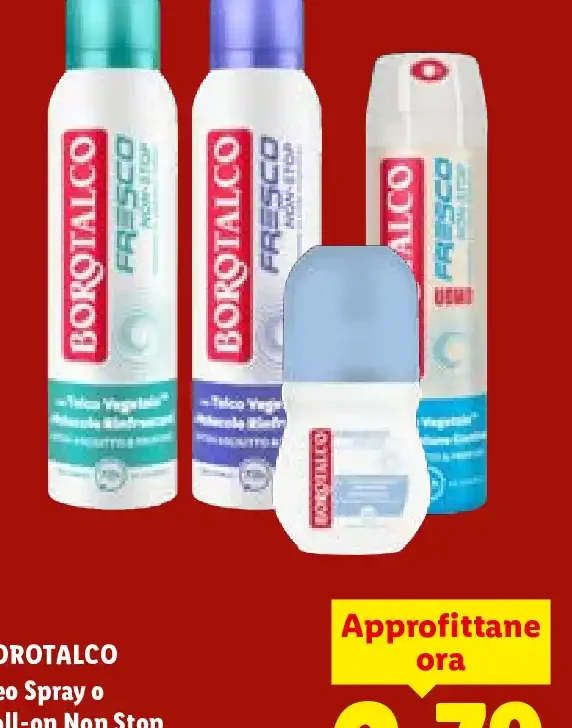 Deo Spray o Roll-on Non Stop