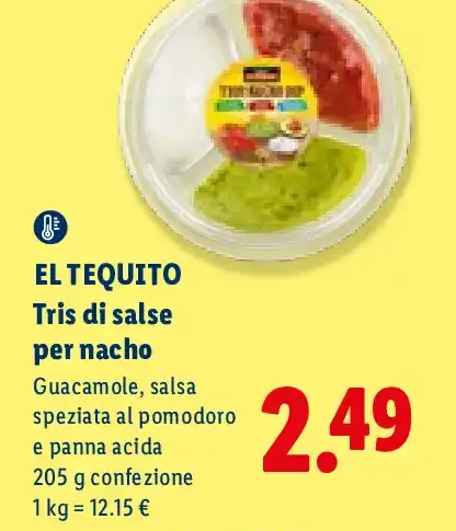 Tris di salse per nacho